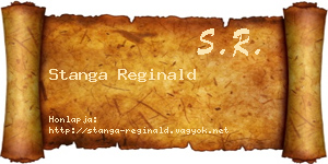 Stanga Reginald névjegykártya